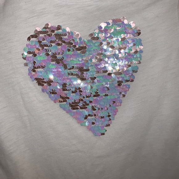**SOLD** Crewcuts T-shirt with sequence heart - Picture 4 of 5